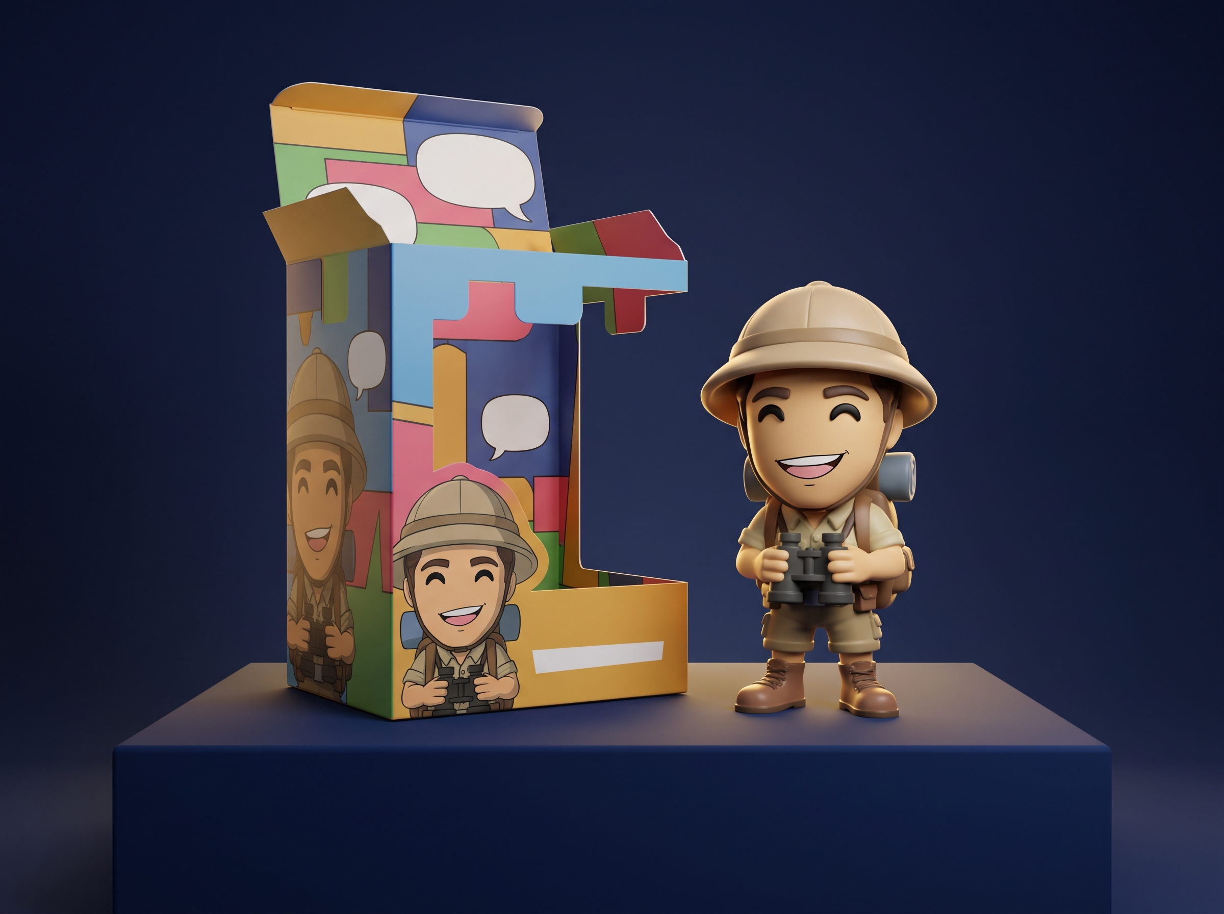 Explorer-style creator collectible figure
